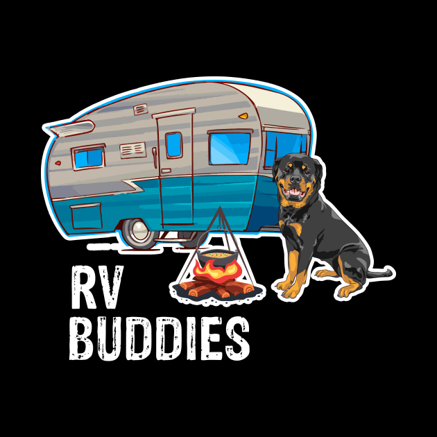 Rottweiler Dog Rv Buddies Pet Lovers Funny Camping Camper by franzaled