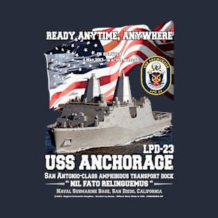 USS Anchorage LPD-23 amphibious transport dock T-Shirt