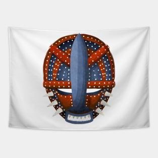 Watercolor  tribal mask Tapestry