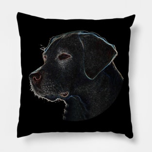 Dog Line Art Drawing Pillow