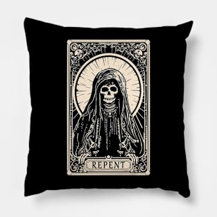 Repent Tarot Card Pillow