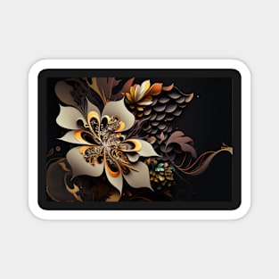 Abstract Floral Garden Botanical Print Magnet