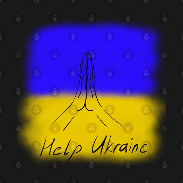 Help Ukraine Ukraine Flag by TigrArt