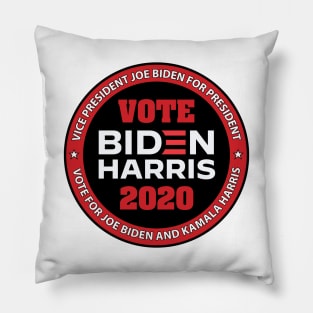 Vote Biden Harris 2020 - in Red and Black Pillow