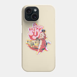 superfly offset halftone graphic Phone Case