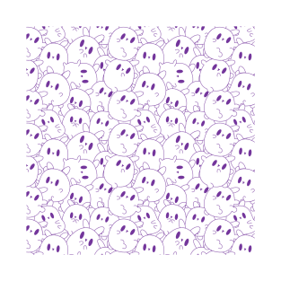 Kawaii Bunnies Purple T-Shirt