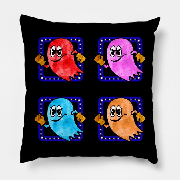 The Ghostly Quartet Pillow by Leroy Binks