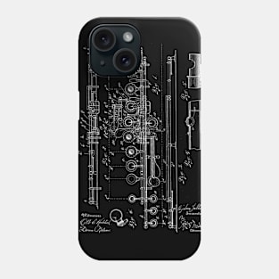 Flute Vintage Patent Drawing Phone Case