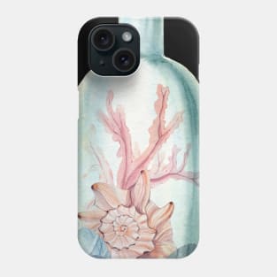 Marine life in a bottle Phone Case