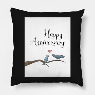 Birds - Happy Anniversary Pillow