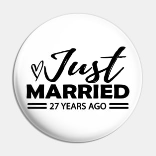 27th Wedding Anniversary - 27 years anniversary Pin