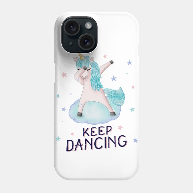 Dabbing unicorn Phone Case by CalliLetters