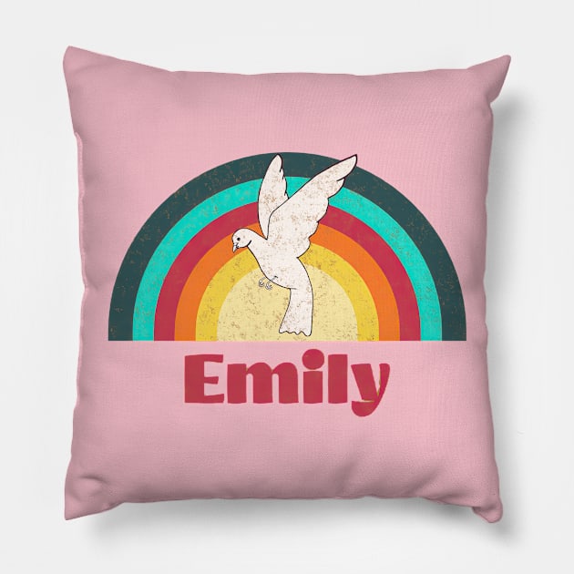 Emily - Vintage Faded Style Pillow by Jet Design