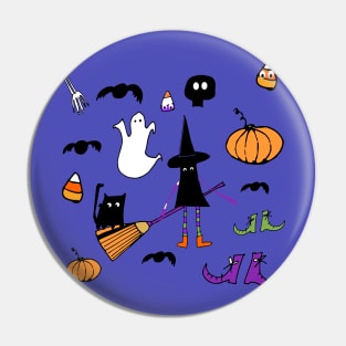 Cute Halloween Witch Pin