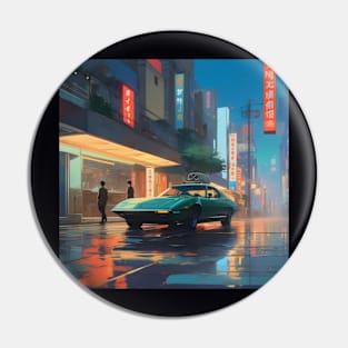 Neo Tokyo city aesthetic Pin