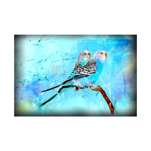 parakeets painting by tedsox