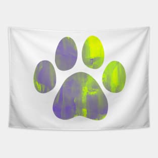 Dog Paw Print Abstract Tapestry