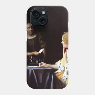 Mistress and Maid by Jan Vermeer Phone Case