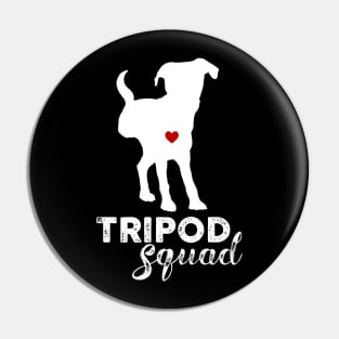 Tripod Squad, Three-Legged Dog, BACK RIGHT LEG amputee Pin