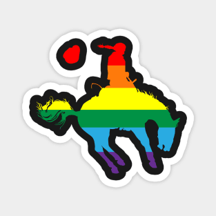 Bronco Rider 2: Pride Flag Magnet