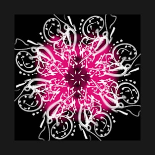 abstract white and pink mandala T-Shirt