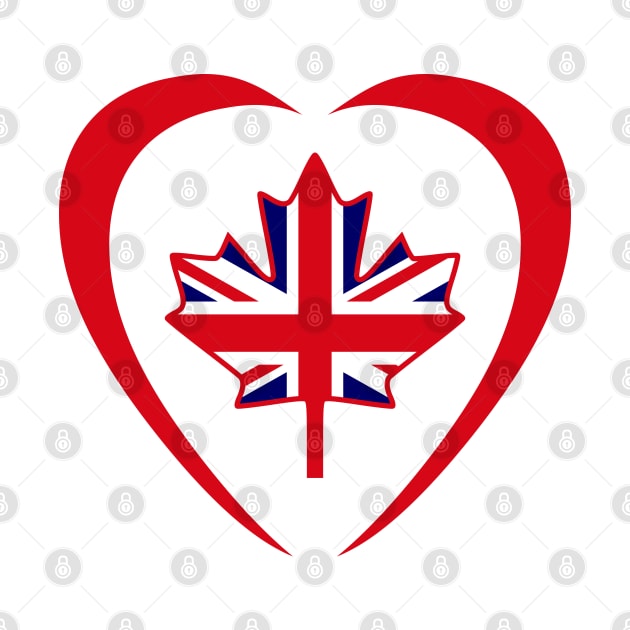 British Canadian Multinational Patriot Flag Series (Heart) by Village Values