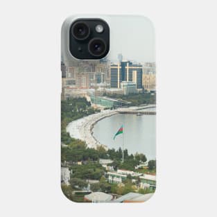 Baku city Caspian Sea top view Phone Case