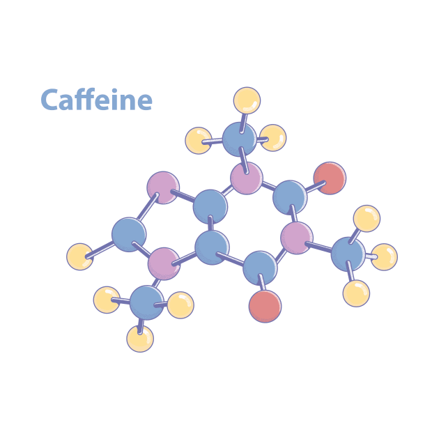 Abstract caffeine molecule vector model by ingotr