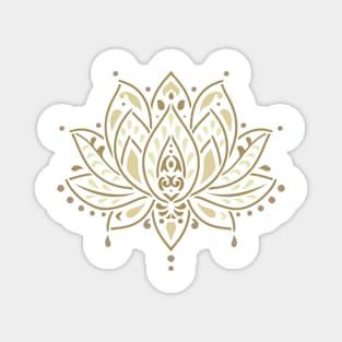 Gold Lotus Flower Magnet