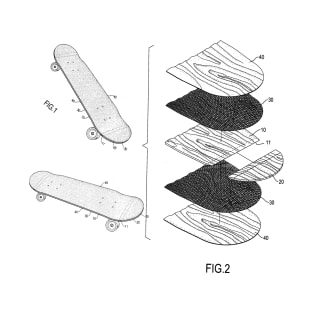 Skateboard and Grip Tape Patent T-Shirt