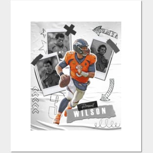 Russell Wilson Poster, Denver Broncos, Canvas Wrap, Wall Art Print, Kids  Decor, Man Cave Gift, Sports Art