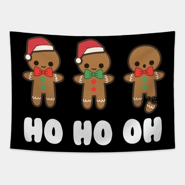 Funny Christmas Gingerbread Man Tapestry by Daytone