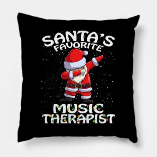 Santas Favorite Music Therapist Christmas Pillow