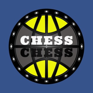 Chess Logo in Black, White and Yellow T-Shirt