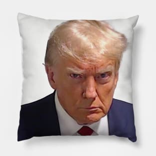 Donald Trump Mugshot 2023 No Background Pillow