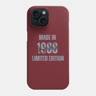 Vintage Made in 1988 , Limited Edition  , Gift for Mom Dad Birthday Phone Case