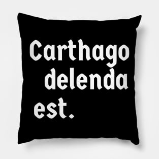 Carthago Delenda Est  Distressed vintage Pillow