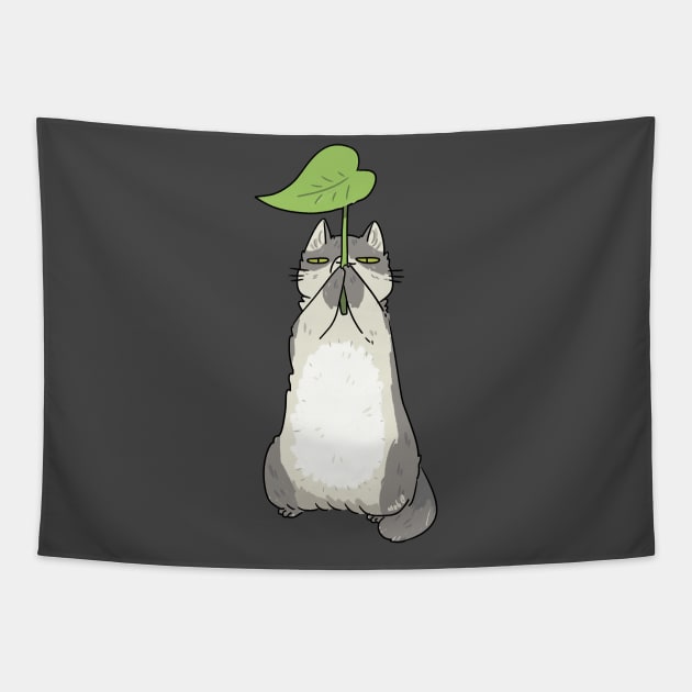 Cat with stalk Tapestry by Mob0