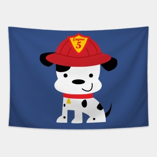 Fire House Dalmatian Puppy Dog Design Tapestry