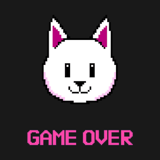 Game Over Retro 8-bit Cat T-Shirt