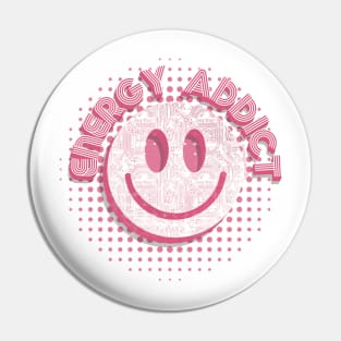 Energy Addict Smiley in Pink Pin