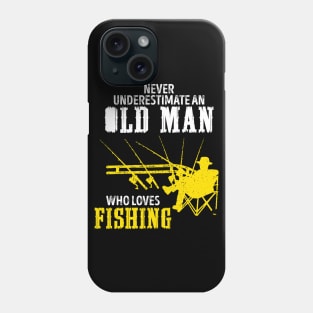 Mens Old Man Fishing Father's Day Phone Case