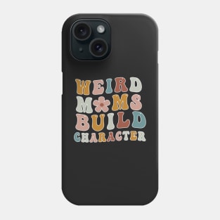 Groovy Distressed Weird Moms Build Character Retro Gradient Aesthetic Flower Phone Case