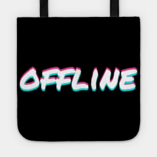 Offline Vaporwave Aesthetic Pastel 90s 80s Glitch Art Tote