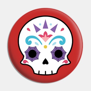 Sugar skull cobweb Pin