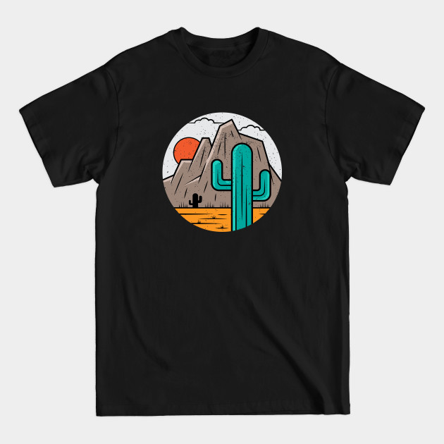 Discover Retro Sunset Desert Landscape - Desert Landscape - T-Shirt