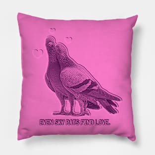 Even sky rats find love Pillow