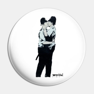 BANKSY Kissing Coppers Pin