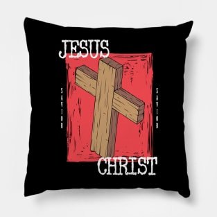 Jesus Christ - Woodcross Dark shirts Pillow