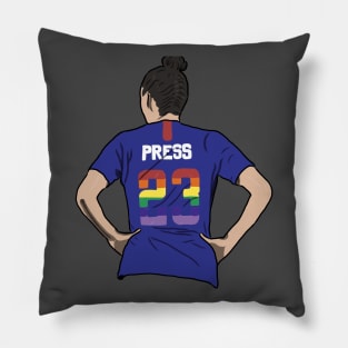 Christen Press 23 Rainbow pride jersey Pillow